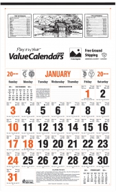 Custom Imprinted Large Almanac Calendar
